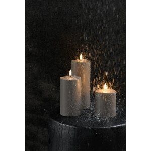 Uyuni Led-ulkokynttilä 8,4 x 10 cm, sandstone