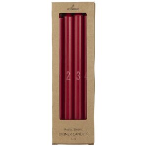 Ib Laursen crown candle advent 2,2 x 29 cm 4 pcs/pkt - CHOOSE COLOUR