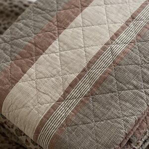 Ib Laursen Quilted blanket 130 x 180 cm, beige/brown/rust