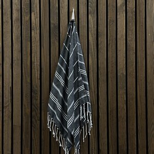 Lina Ranta hamam hand towel 45 x 90 cm, black