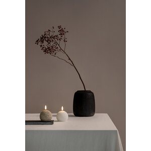 Uyuni Led-kynttilä pallo glitterillä 7 x 7 cm, valkoinen