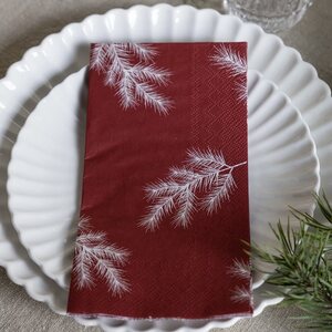 Storefactory Vintergran servetit 11 x 21 cm punainen, 16 kpl/pkt