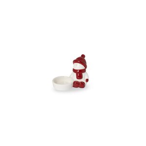 Storefactory Vidar candleholder 10 x 9 x 9 cm, red/white