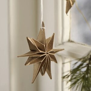 Ib Laursen Stella paperitähti 10 sakaraa natural, Ø 8 cm