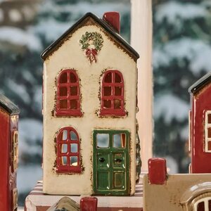 Ib Laursen Talolyhty kermanvaalea vihreällä ovella