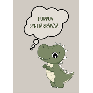 Huippua syntymäpäivää kortti, dino