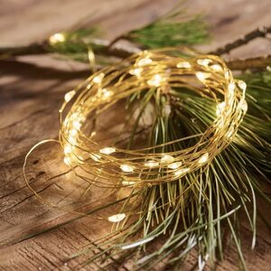 Ib Laursen Wire string lights with 40 LED lights, outdoor