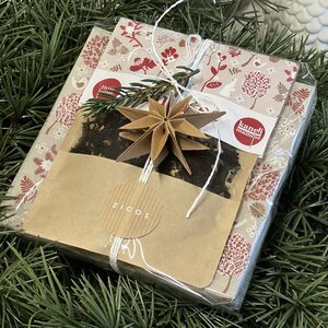 Kanelimamma joulutee ja servetit lahjapakkaus