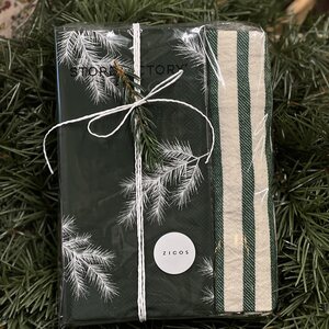 Lahjapakkaus Vintergran servetit + Eske keittiöpyyhe