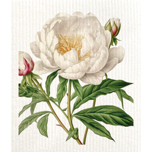 Sköna Ting Tiskirätti valkoinen pioni ja ruusut