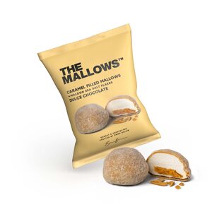 The Mallows täytetty vaahtokarkki, caramel & dulce suklaa