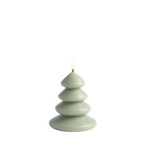 Uyuni Led-kynttilä joulukuusi sileä 11 x 13 cm, sage green TULOSSA vk 40-41