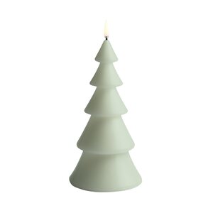 Uyuni Led-kynttilä joulukuusi sileä 10 x 20 cm, sage green TULOSSA vk 40-41