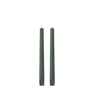Uyuni Led-kruunukynttilä 2,3 x 25 cm 2 kpl/pkt, olive green TULOSSA vk 37-38