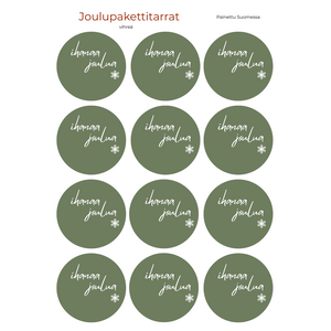 Joulupakettitarrat 12 kpl - VALITSE VÄRI
