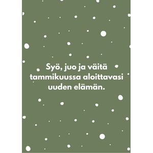 Syö, juo ja väitä -hauska joulukortti