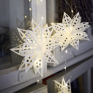 Uyuni Paper LED Stars paperitähdet valosarja 126 cm – Vanilla TULOSSA vk41-42