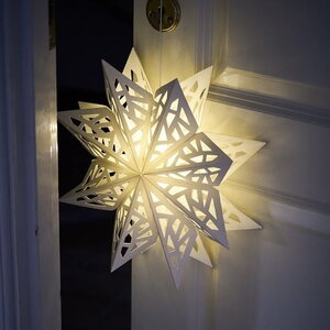 Uyuni LED Paper Top Star paperitähti 30,5 cm – Vanilla TULOSSA vk41-42
