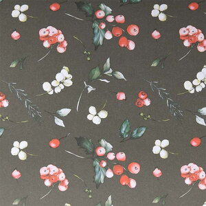 Lahjapaperi 57 cm × 2 m, havut ja marjat