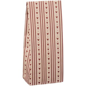 Ib Laursen Gift bag Hearts and stripes XS 9 x 22,5 x 6 cm