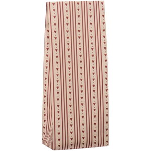Ib Laursen Gift bag Hearts and stripes S 12 x 30,5 x 7 cm