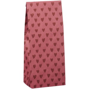 Ib Laursen Gift bag Red Hearts XS 9 x 22,5 x 6 cm - Desert Rose