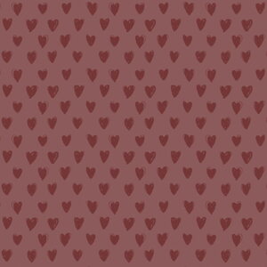 Ib Laursen Red Hearts Gift Wrapping Paper 52.5 cm × 5 m - Desert Rose