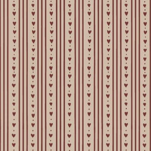 Ib Laursen Hearts and Stripes Gift Wrapping Paper 52,5 cm × 5 m