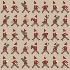 Ib Laursen Santa's Helpers March Gift Wrapping Paper 52.5 cm × 2 m