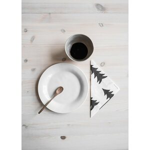 Fine Little Day Gran servetit 33 x 33 cm 25 kpl/pkt, valkoinen/musta