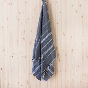 Lina Ranta hamam bath towel 100 x 180 cm, black