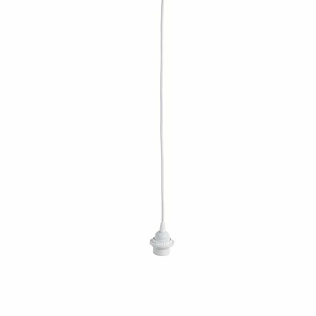 Tine K Valkoinen kankainen lampunjohto E27, 3 metriä