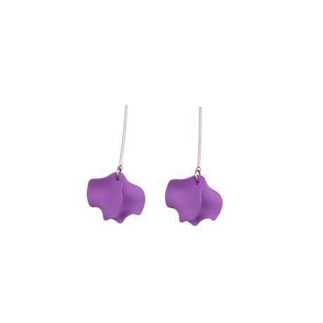 Littlebit Design Roikkuvat harju -tikkukorvakorut 80 mm, violetti