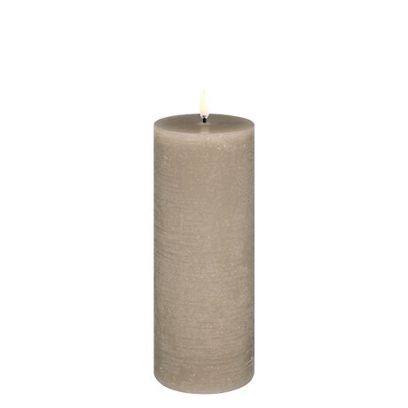 Uyuni Led-kynttilä rustiikki 7,8 x 20 cm, sandstone