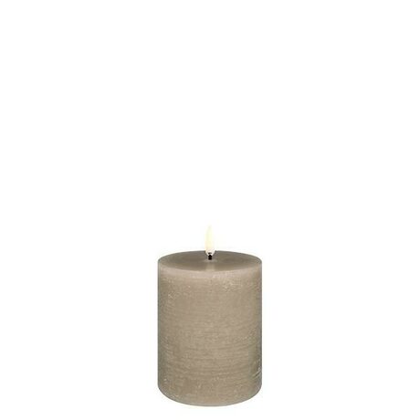 Uyuni Led-kynttilä rustiikki 7,8 x 10 cm, sandstone