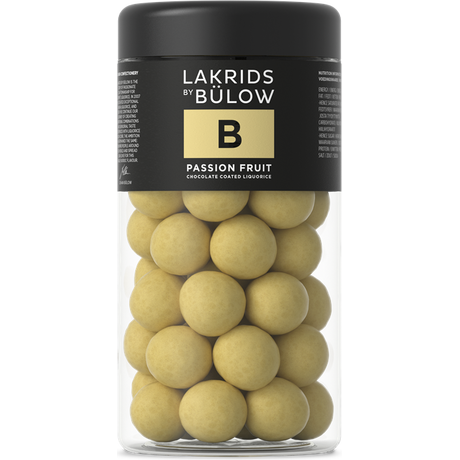 Lakrids By Bulow B - Passion fruit suklaakuorrutteinen lakritsi 265 g, regular