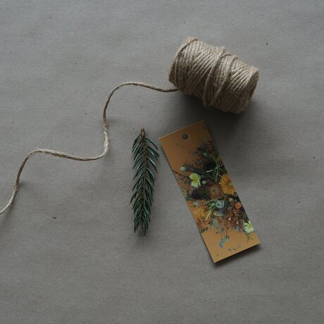 Qlkort Pakettikortti 10,5x3,7 cm, kukkakimppu