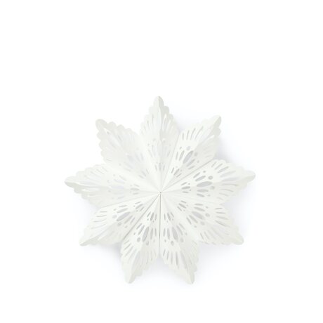 Nordstjerne Lumihiutale paperikoriste 20 cm, valkoinen