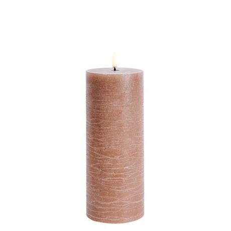 Uyuni Led-kynttilä rustiikki 7,8 x 20 cm, caramel