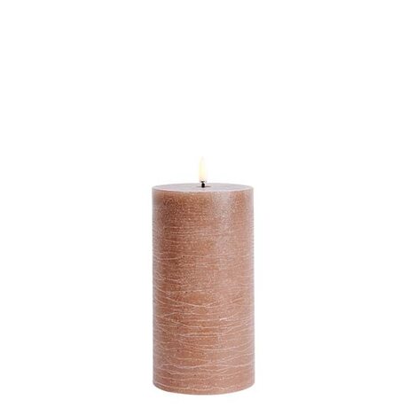 Uyuni Led-kynttilä rustiikki 7,8 x 15 cm, caramel