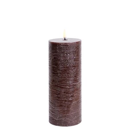 Uyuni Led-kynttilä rustiikki 7,8 x 20 cm, brown