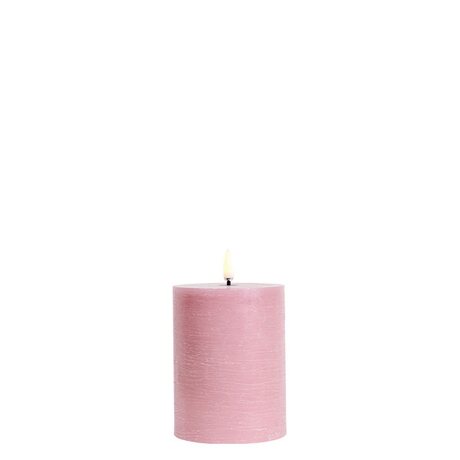 Uyuni Led-kynttilä rustiikki 7,8 x 10 cm, dusty rose