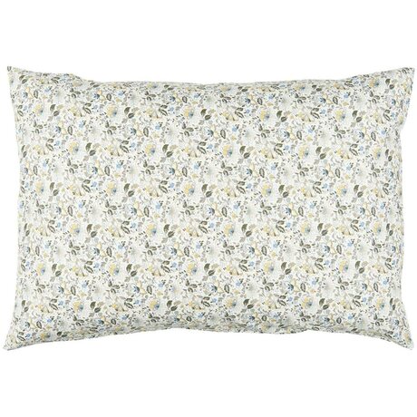 Ib Laursen kukkakuvioinen tyynynpäällinen 40 x 60 cm, greige/v.kelt./v.sin.