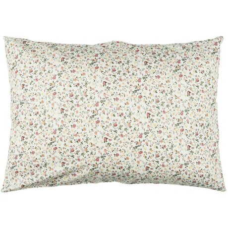 Ib Laursen kukkakuvioinen tyynynpäällinen 40 x 60 cm, kerma/ruusunpunainen