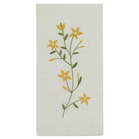 Ib Laursen keltaiset kukat servetit 16 kpl/pkt 40 x 40 cm