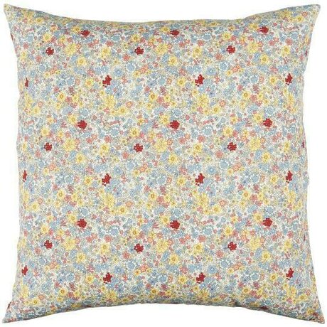 Ib Laursen kukkakuvioinen tyynynpäällinen 60 x 60 cm, v.sin./v.kelt.