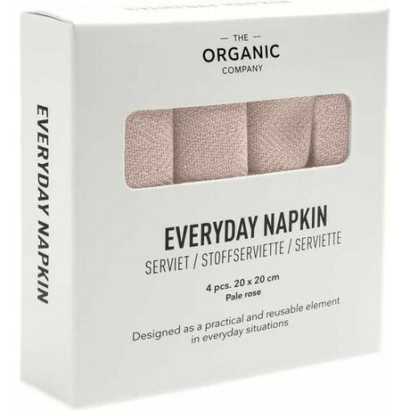 The Organic Company Everyday napkin 4 kpl/pkt, pale rose