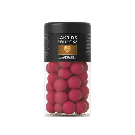 Lakrids By Bulow Crispy Raspberry suklaakuorrutteinen lakritsi 295 g, regular
