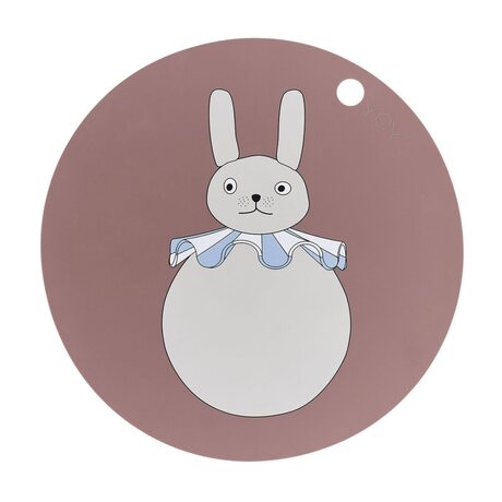 OYOY Rabbit pompom pyöreä tabletti 39 cm