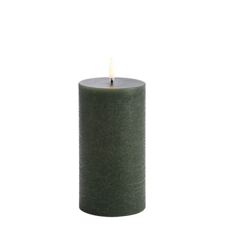 Uyuni Led-kynttilä rustiikki 7,8 x 15,2 cm, olive green